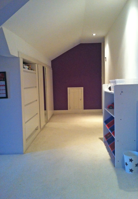 Doorway to adventure in a purple patch