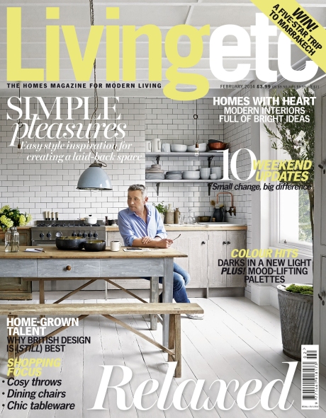 Metro-clad kitchen graces Living Etc's front cover