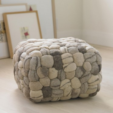 Essence of beach in a seat, only softer/ VivaTerra's Soft Stone Pouf