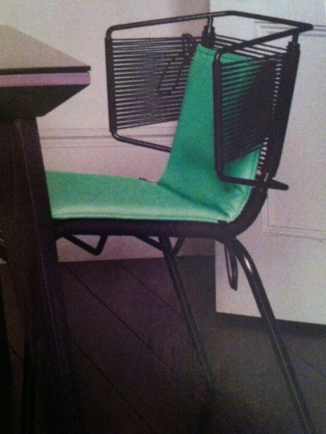 Wholesome green padding on the Fifty chair from Dogg and Arnved at Ligne et Rosset