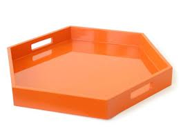 Hexagon lacquered tray from Jonathan Adler