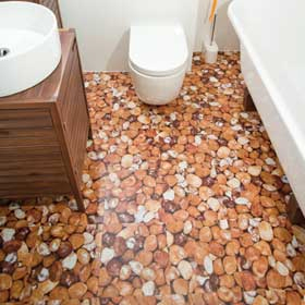 Clench those toes: Harvey Maria 'Stones" vinyl tile